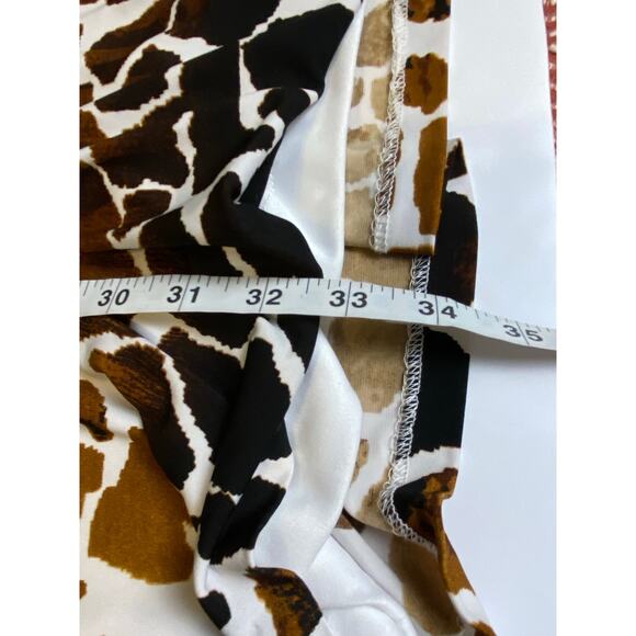 Cache Y2K Giraffe Print Lined Bodycon Dress Women's Size 6 - Picture 9 of 9